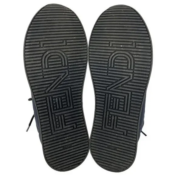 Fendi Trainers Navy Blue Quilted Nylon FFreedom‎ Logo White Sole Sneakers- 37.5